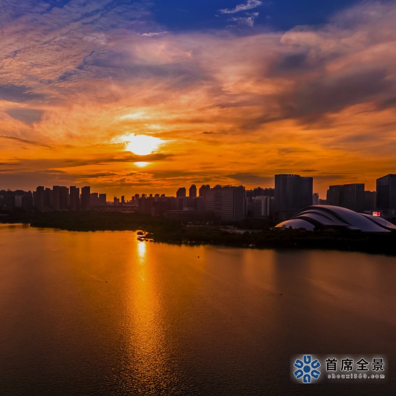 终极体验：合肥天鹅湖残阳秀，VR全景带你现场感受美景！